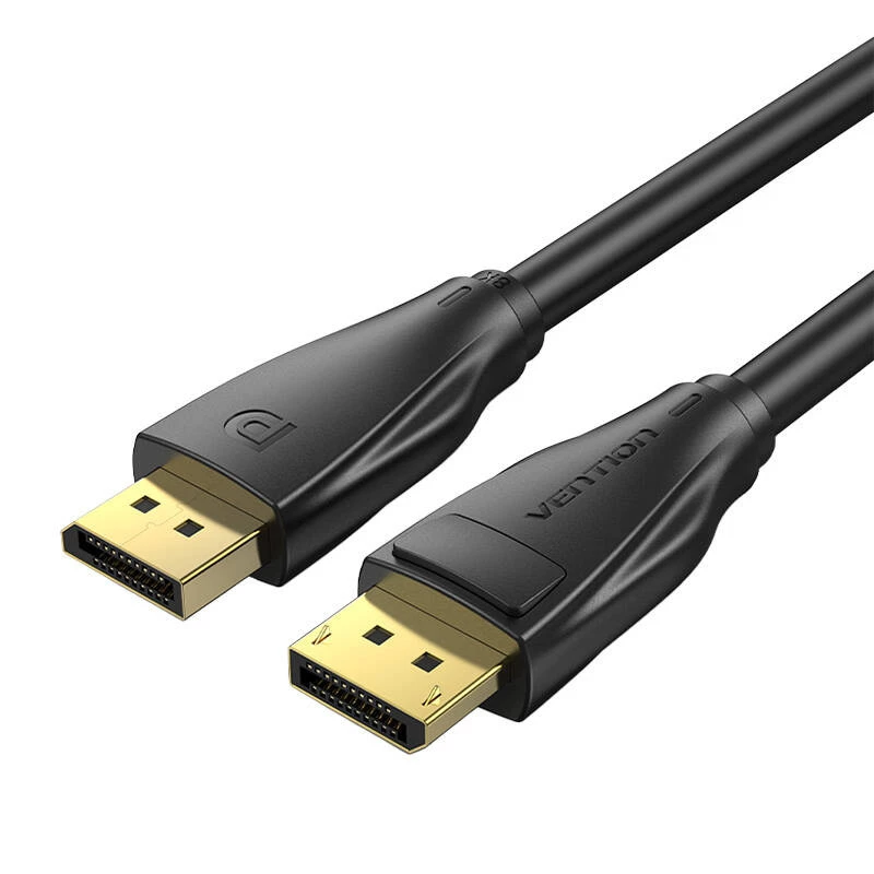 DisplayPort-1.4-Kabel Vention HCCBI, 3 m, 8K@60Hz / 4K@120Hz, 80 Gbit/s, vergoldete Kontakte, schwarz