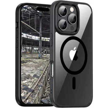 Protective BackCase jt berlin Hybrid MagSafe für Apple iPhone 16 Pro Max – schwarz transparent