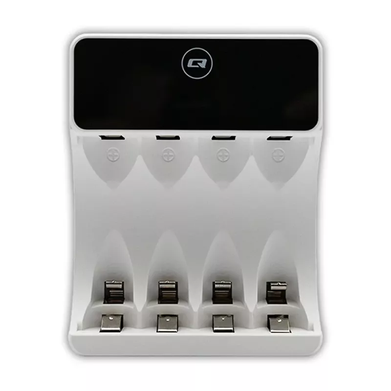 Batterieladegerät QOLTEC 50848 für NiMH AAA (R03) und AA (R6) Zellen mit LCD-Anzeige