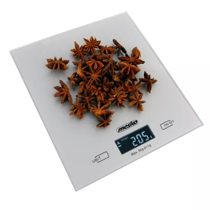 Mesko | Küchenwaage | MS 3145 | Maximale Belastbarkeit 5 kg | Teilung 1 g | Displaytyp LCD | Silber
