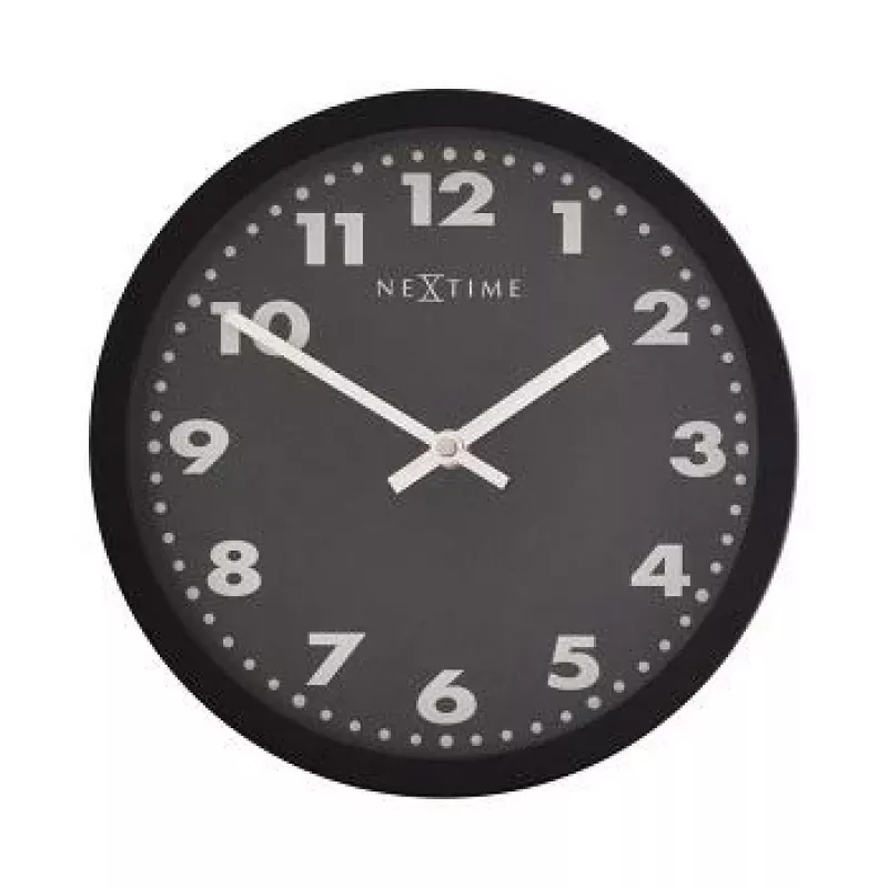 NeXtime Uhr 2906ma Mercure, Ø 25 cm, Wand, Schwarz