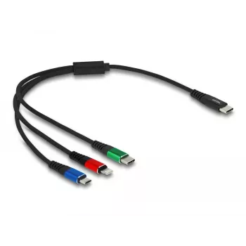 DeLOCK USB-Ladekabel 3-in-1 USB Type-C Lightning Micro USB 30 cm