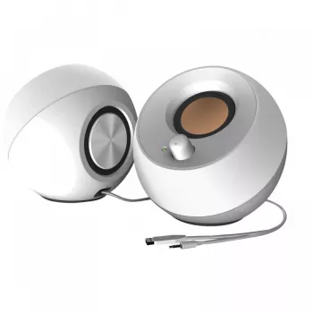 Creative Pebble 2.0 Desktop Stereo Lautsprecher, Weiß