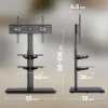 TV-Standfuß ONKRON TS5550-B für 32–65 Zoll (81,3–165,1 cm), max. Belastung 30 kg, VESA 100x100–600x400, Höhe 880–1080 mm, schwenkbar ±25°