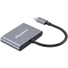 USB-C 3-in-1 Hub CANYON DS-3 Dunkelgrau – USB-C auf USB-A + HDMI + PD-Durchschleifung