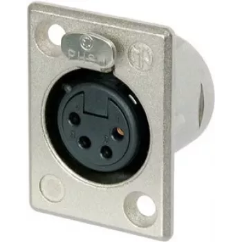 Neutrik NTR-NC4FP1 - -30 - 80 °C - Schwarz - Silber - UL 94 HB - IEC 61076-2-103 - IP 40 - IEC 68-2-20 (NC4FP1)