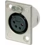 Neutrik NTR-NC4FP1 - -30 - 80 °C - Schwarz - Silber - UL 94 HB - IEC 61076-2-103 - IP 40 - IEC 68-2-20 (NC4FP1)