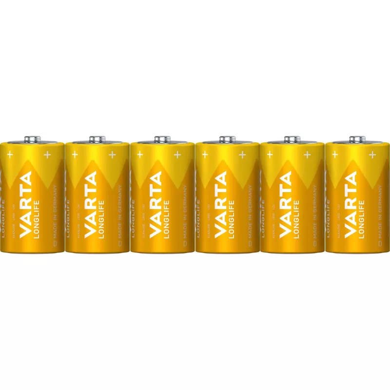 Einwegbatterie Varta Longlife Extra D 6x
