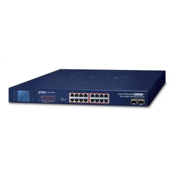 PLANET GSW-1820VHP - Switch - 16 x 10/100/1000 + 2 x Gigabit SFP - rack-montierbar - PoE+ (300 W) (GSW-1820VHP)