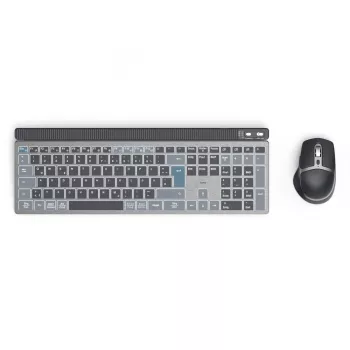 Kabelloses Multi-Device-Tastatur- und Maus-Set HAMA WKM-750 — schwarz, kabellose Konnektivität