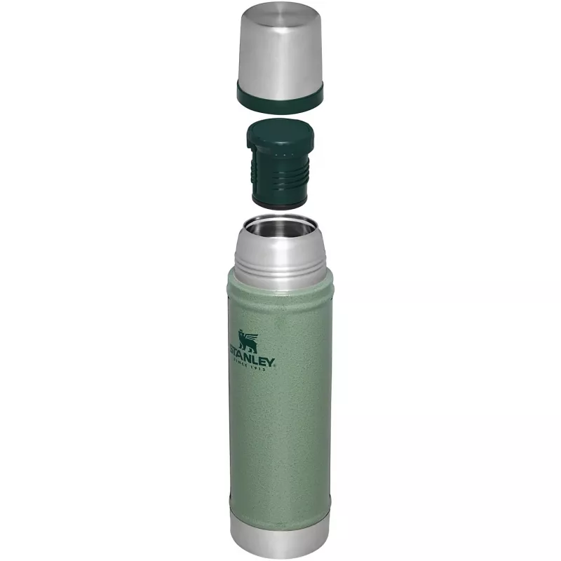 Thermos STANLEY The Legendary Classic Bottle 0,6 l grün – Isolier-Vakuumflasche, 600 ml