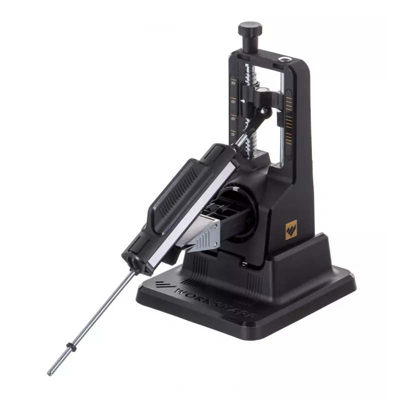 Messerschärfer Work Sharp Precision Adjust 09DX164 einstellbarer Winkel mit Keramik-Abziehstab, Diamantplatten, schwarz, 243,8×165,1×143,3 mm