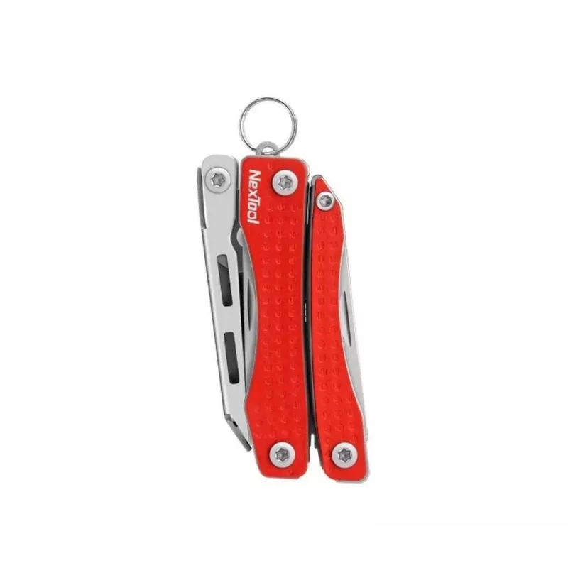 Multitool Nextool NE20051 10-in-1 kompakt, Edelstahl, rot, 78 g, 6,2 cm zusammengeklappt
