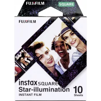 Fujifilm | Instax Square Star Illumination Sofortbildfilm (10 Blatt) | 86 x 72 mm | Druckgröße: 86 mm x 72 mm, Bildgröße: 62 mm x 62 mm | Menge 10