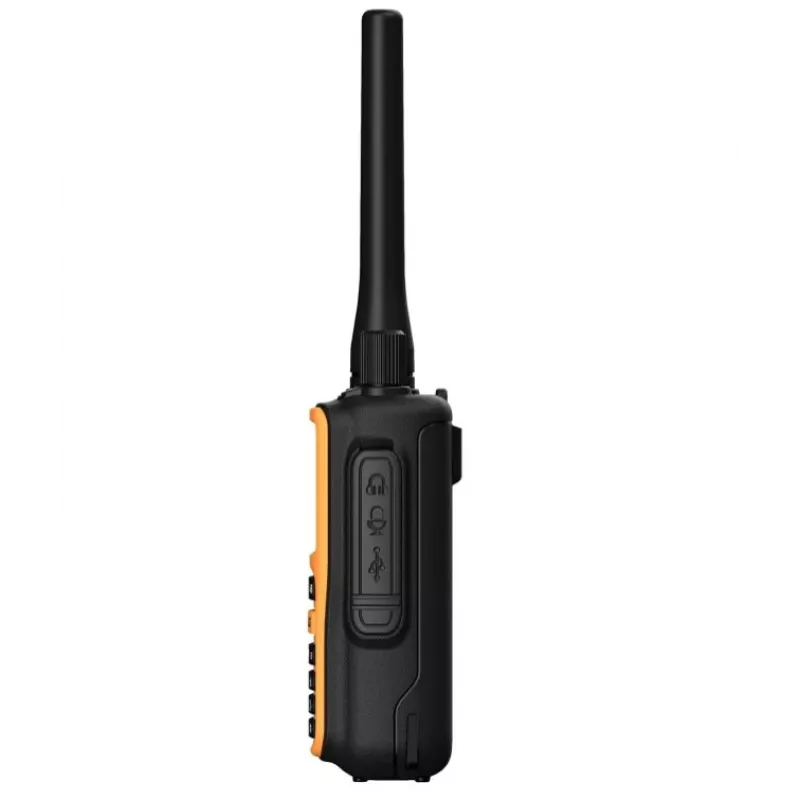 Handheld Baofeng Walkie-Talkie UV-5R Mini mit USB-C-Ladefunktion, Bluetooth, VHF/UHF, 5 W, 1600 mAh, orange
