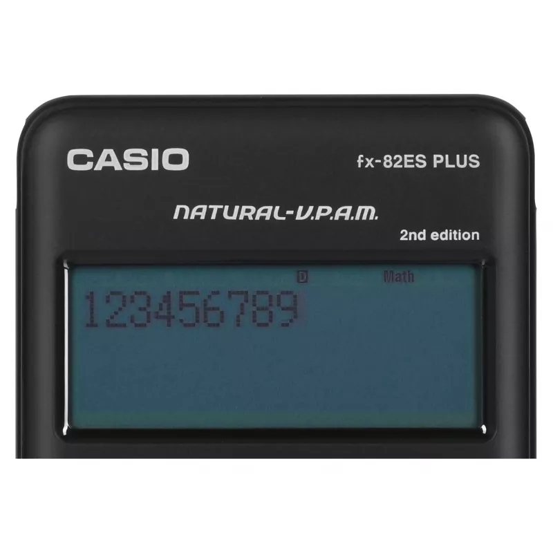 Wissenschaftlicher Taschenrechner CASIO FX-82ES PLUS-2 Pocket — 252 Funktionen, 12-stelliges Punktmatrix-Display, batteriebetrieben (AAA), schwarz