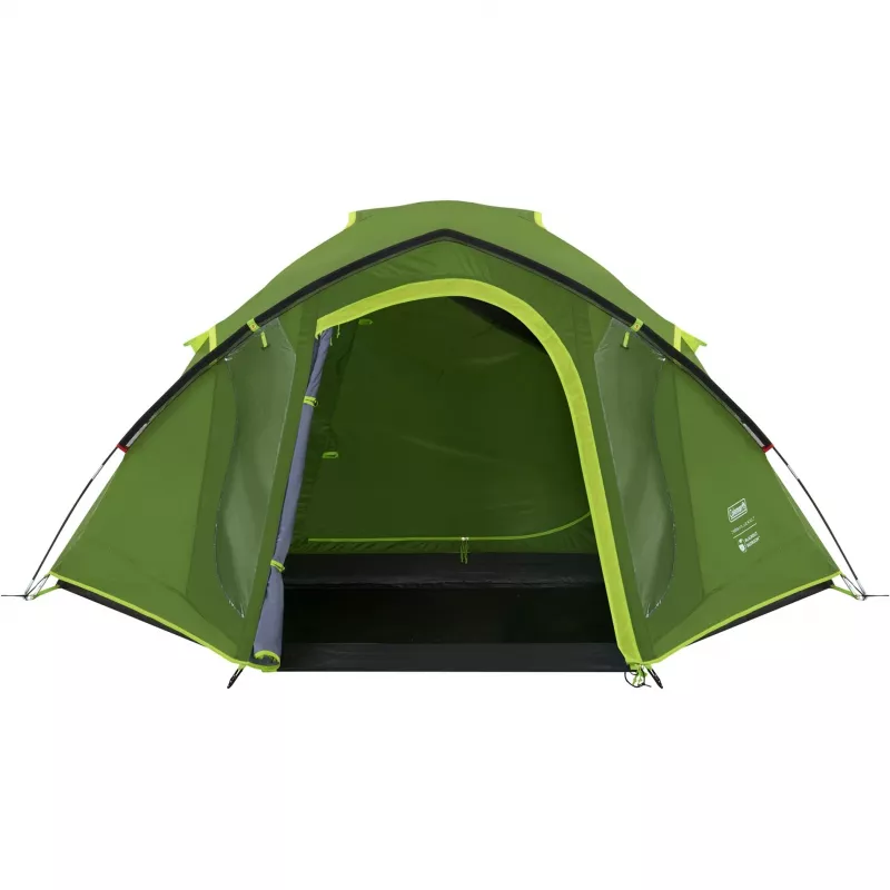 Coleman Dome Tent Darwin 4 Plus Schwarzout — 4-Personen-Tunnelzelt mit Vorraum, Dunkelgrün/Hellgrün