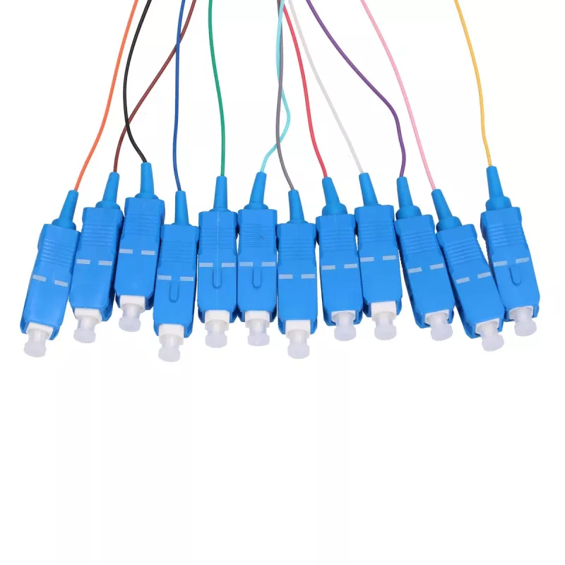 Pigtail-Set SC/UPC Singlemode Extralink G.657A1 900 µm 1 m 12 Stück 12 Farben