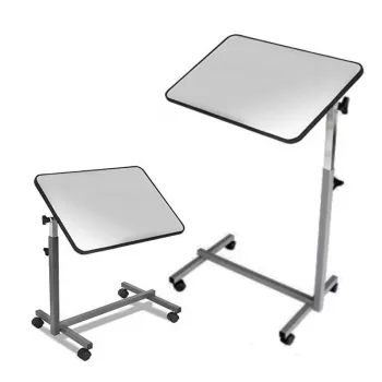 Nachttisch HERDEGEN EASY Modell 421000 – kompakter Beistelltisch, höhenverstellbar 70–105 cm, Tischplatte 600×400 mm, neigbar 0–90°, 4 feststellbare Rollen, maximale Belastbarkeit 10 kg