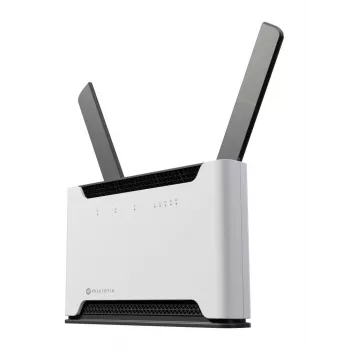 WLAN-Router MikroTik Chateau PRO ax — Dualband 2,4/5 GHz, 3548 Mbit/s, PoE, 5x LAN, 2 externe Antennen, grau/weiß