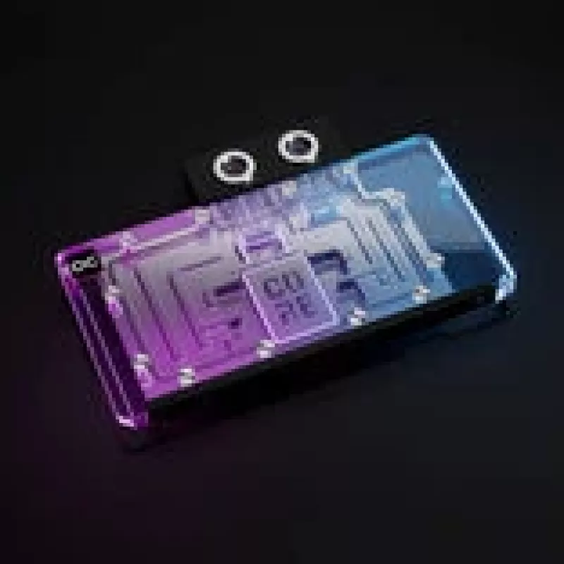 Flüssigkeitskühlblock Alphacool Core RX 9070 XT Swift+ Transparent Chrom für GPU