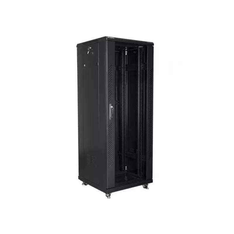 Lanberg FF01-6632-12B Rack-Schrank 32U Standschrank Schwarz