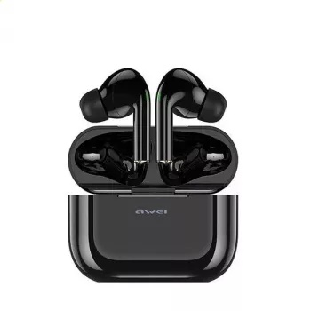 AWEI Bluetooth 5.0 T29 TWS-Kopfhörer + Ladestation schwarz/schwarz