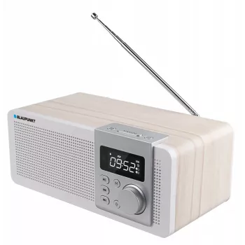 Tragbares Radio BLAUPUNKT PP14BT mit Bluetooth, MP3, MicroSD, USB und Wecker — 6 W, Batterie/Netzstrom, 230×118×90 mm