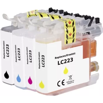 Renkforce Tinten-Kombipackung ersetzt Brother LC-223 (LC223VALBPDR) kompatibel Schwarz, Cyan, Magenta, Gelb RF-5655920 (RF-5655920)