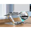 Laptopständer Unitek D1109B01 — verstellbarer Aluminiumständer mit abnehmbarem USB‑C HDMI 4K PD 100W, 2x USB‑A, RJ‑45, für bis zu 17 Zoll