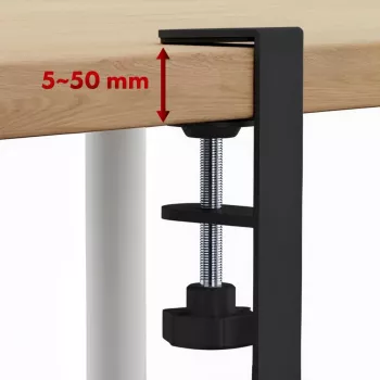 Kabelmanagement für den Schreibtisch MACLEAN MC-102 – zweistufige Untertisch-Ablage, max. Belastung 5 kg, maximale Länge 728 mm, schwarz