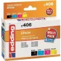Edding 18-614 Tintenpatronen-Multipack, Schwarz/Cyan/Magenta/Gelb, kompatibel mit Epson 502XL