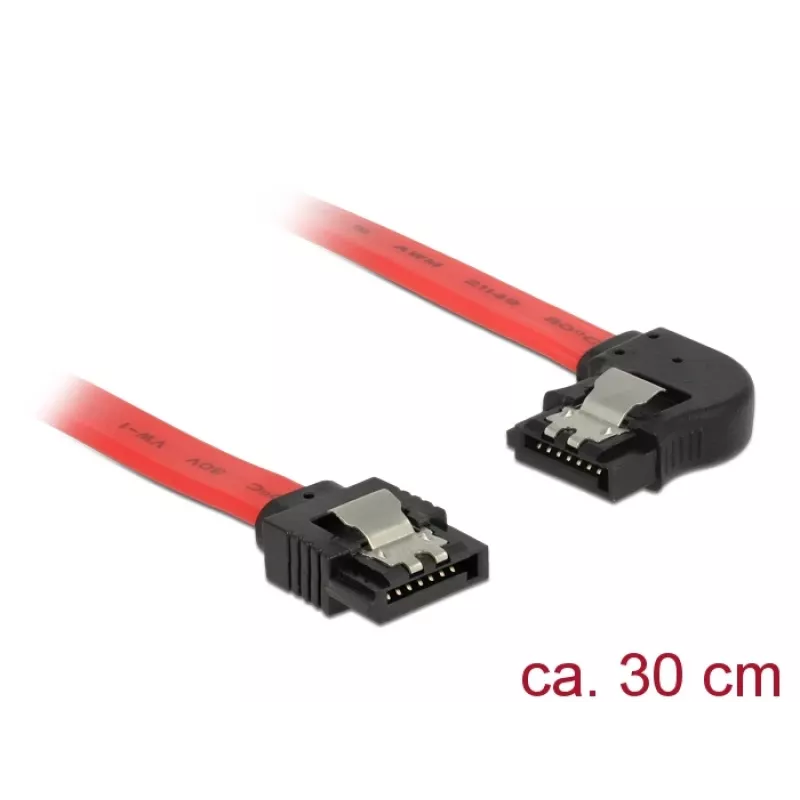 SATA-Kabel DeLOCK 83963 0,3 m SATA 7-Pin Schwarz Rot