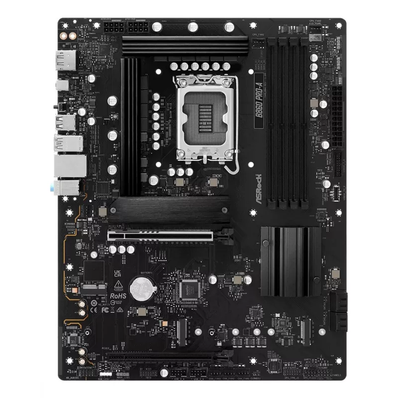 Mainboard ASRock B860 Pro-A — Intel B860 ATX, LGA 1851, DDR5, 4x DIMM, 256GB, 2.5Gb LAN, 1x M.2, 4x SATA III