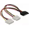 SATA 15-Pin auf 2x 4-Pin Molex Buchse 20 cm DeLOCK 65159