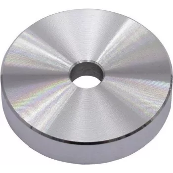 Omnitronic Puck Single Connector — Aluminium Silber, einkanaliger Audio-Steckverbinder