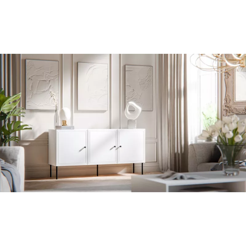 3D Kommode PALAZZO BIS 151x40x75 weiß matt