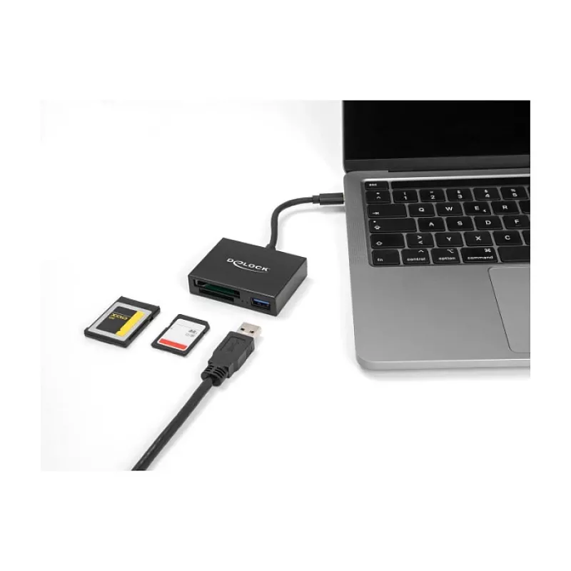 DeLOCK USB-C Kartenleser für XQD- und SD-Speicherkarten USB 5 Gbit/s