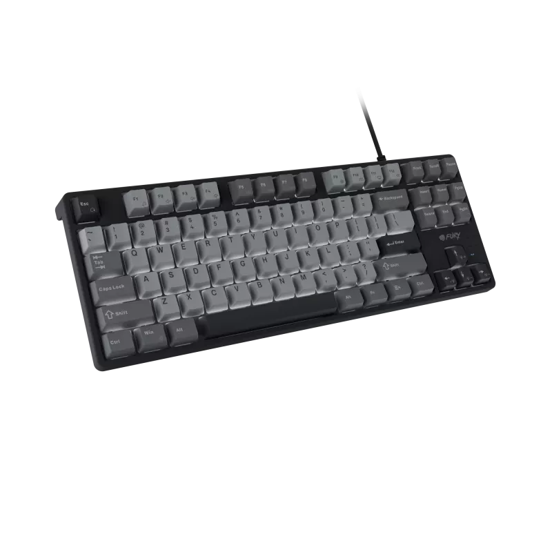 NATEC Fury Gaming-Tastatur Kanabo K2 US weiß hinterleuchtet mechanisch schwarz-grau