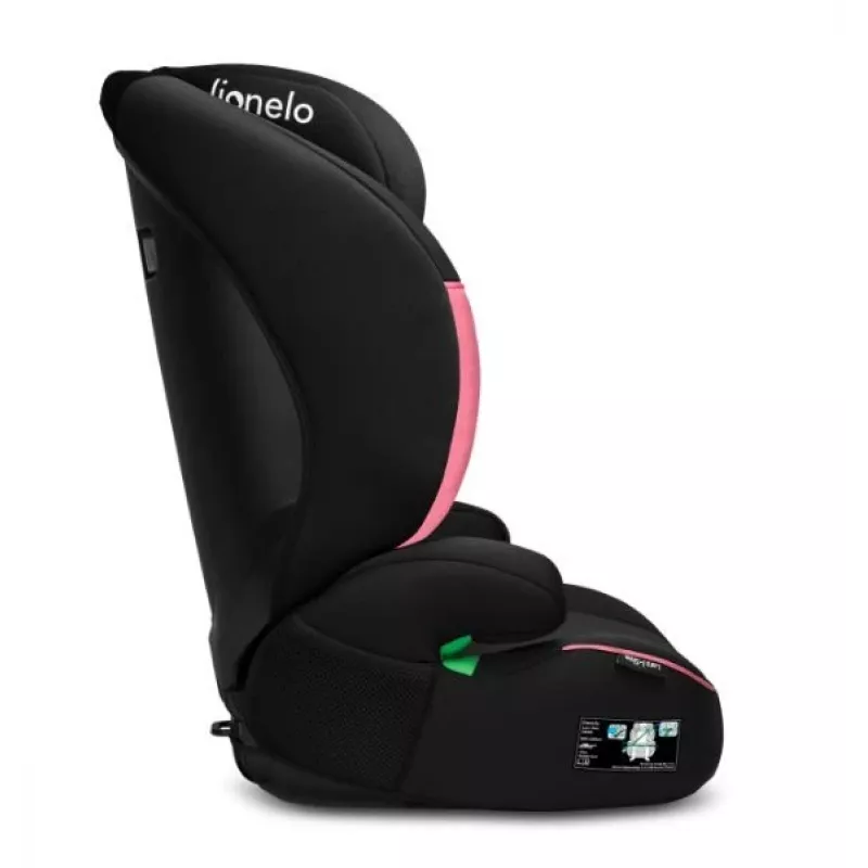 Autokindersitz Lionelo Lars I-Size – Gruppe 2/3 für 100–150 cm, 15–36 kg, Pink