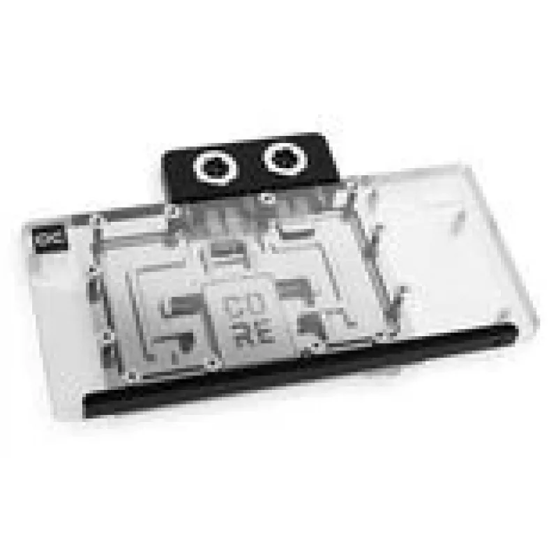 Grafikkarte Alphacool Core RX 9070 XT Taichi Transparent Chrome mit Backplate