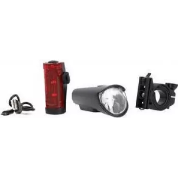 Fahrrad-Front- und Rücklicht LED-Set FISCHER 50688 — 45 Lux, bis zu 20 Stunden Laufzeit