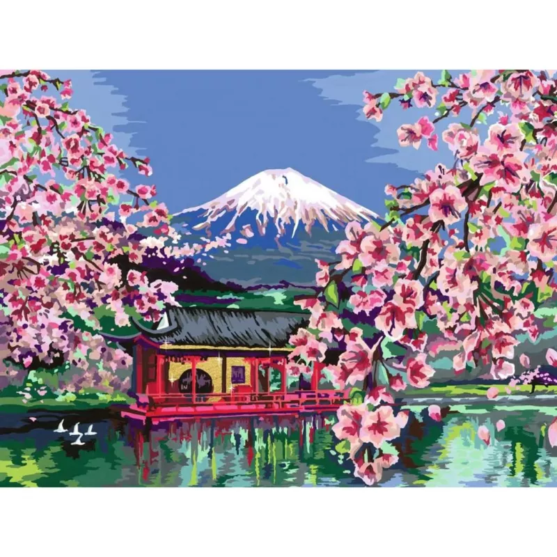 Ravensburger Malset CreArt Japanische Kirschblüte 23914 – Kunstset zum Malen
