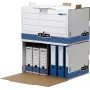 Fellowes Archivbox R-Kive PRIMA, Weiß-Blau, aus 100% recyceltem Karton, 100% recycelbar (0029901)