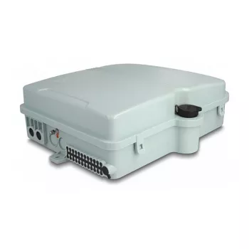 DeLOCK Glasfaser-Verteilerbox 24 Ports IP65 wasserdicht Grau