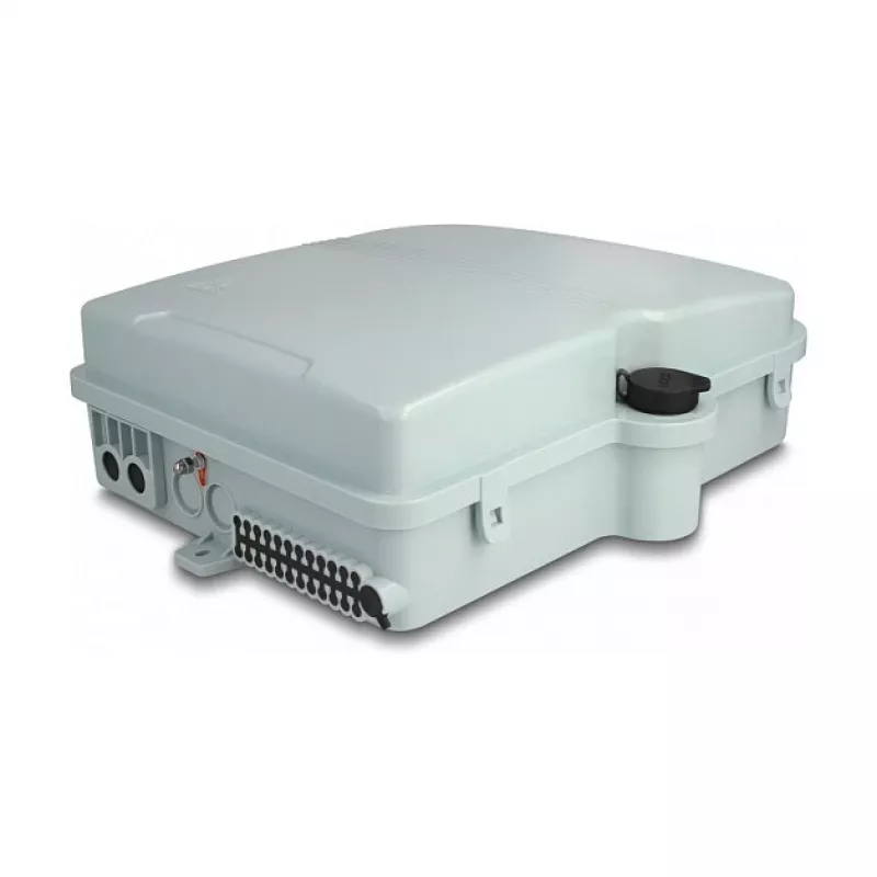 DeLOCK Glasfaser-Verteilerbox 24 Ports IP65 wasserdicht Grau