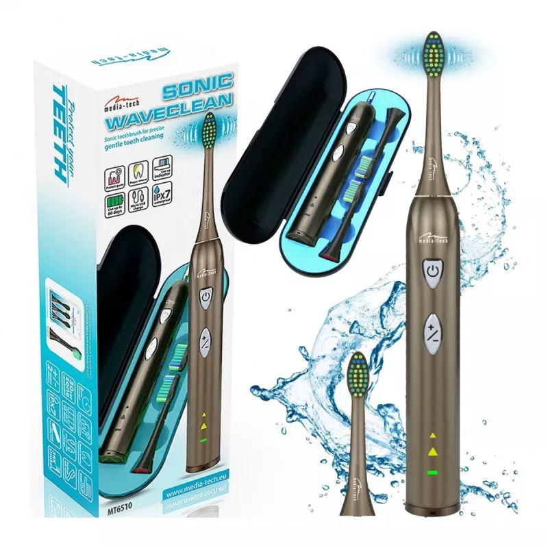 Zahnbürste Media-Tech SONIC WAVECLEAN Erwachsene Braun