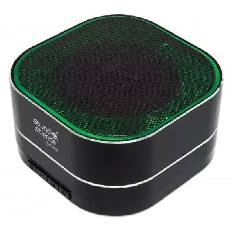 Tragbarer Lautsprecher Manhattan Metallic, Schwarz