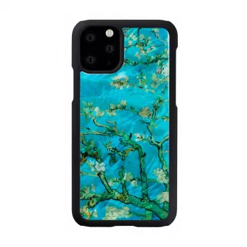 Smartphone-Hülle iKins für iPhone 11 Pro – Mandelblüten-Schwarz, Schutzhülle