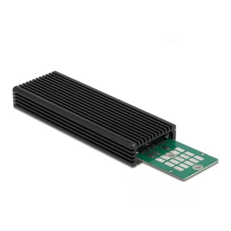 SSD-Gehäuse DeLOCK Externes USB-Typ-C-Combo-Gehäuse für M.2 NVMe PCIe oder SATA SSD